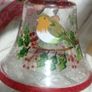 glass christmas robin candle set Image 2