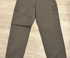 Beige Cargo Joggers Straight Fit Utility Pants L