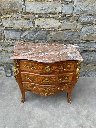 French Louis XV Revival Bombe Commode.