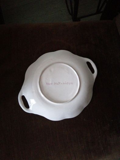 Porcelain plate by Ann Hutchison