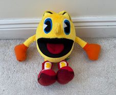 Pac Man Pacman Namco  approx. 12 Soft Plush Ghostly Adventures Bandai 2012 Used Please see pictures
