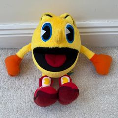 Pac Man Pacman Namco  approx. 12 Soft Plush Ghostly Adventures Bandai 2012 Used Please see pictures