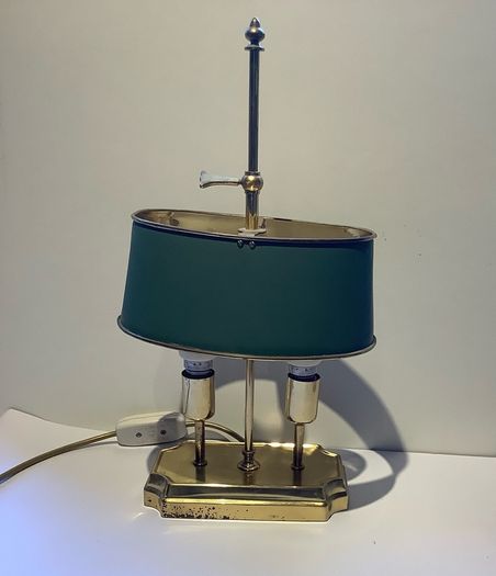 Vintage French Bouillotte Table Lamp Brass