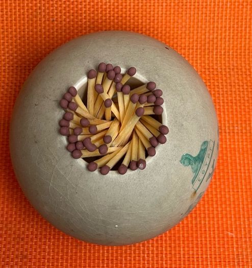 Antique Ceramic Match Holder