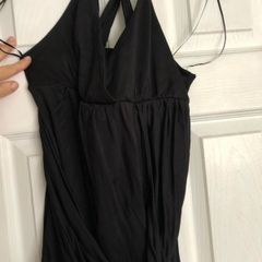 Black ASOS open back halter top