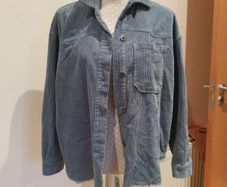 Zara blue corduroy shacket xs uk8-10