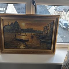 Painting of Venice on canvas and professionally framed