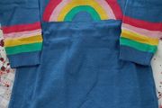frugi rainbow jumper dress 4-5y