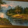 Large Vintage Framed Mountain Landscape Oil Painting Signed G. Whitman 24'' x36'' inches Image 6