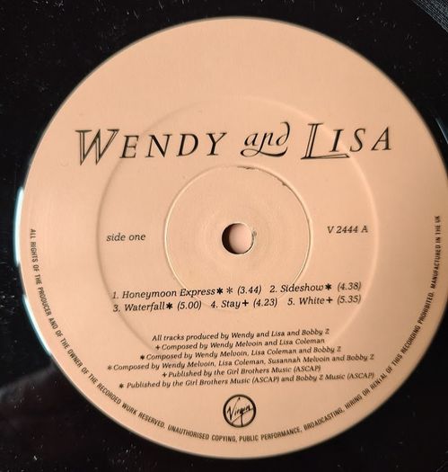 Wendy & Lisa (Prince) - Wendy And Lisa Vinyl LP (1987) Irish Pressing w/Inner Sleeve EX+ Soul Synth-Pop