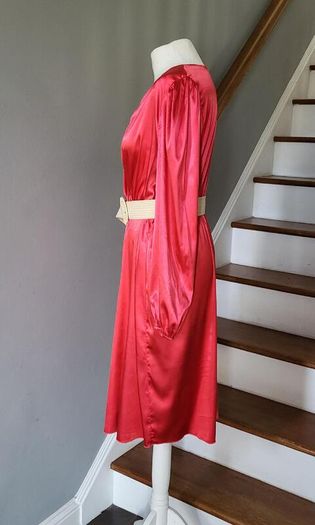 Shein red satin dress, Size 2XL / UK20