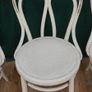 Set of 4 Hofmann Bielitz Bentwood Cafe Chairs, c.1897-1905 - Distressed Cream Image 5