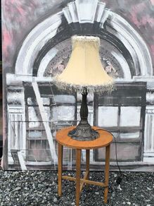 Vintage Art Nouveau Style Metal Table Lamp