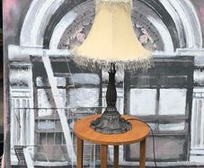Vintage Art Nouveau Style Metal Table Lamp