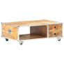 Coffee Table 89x59x33 cm Solid Rough Mango Wood Image 10