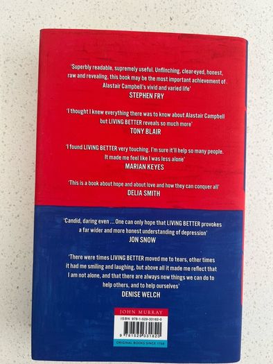 Living Better: How I Learned to Survive Depression - Hardback Free Postage