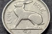 Ireland 1939 3 pence 3d Low Mintage coin