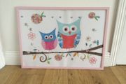 Framed Owls Poster