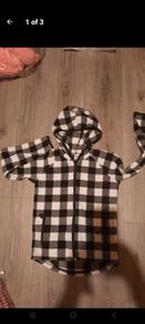 check fleece hoody from old navy