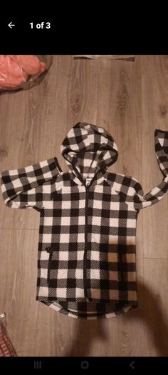 check fleece hoody from old navy