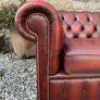 Vintage Oxblood Leather Chesterfield Corner Sofa. Image 5