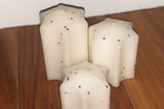 Brand New star shaped White/Christmas Pillar candles