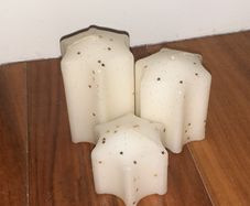 Brand New star shaped White/Christmas Pillar candles