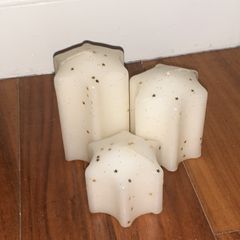 Brand New star shaped White/Christmas Pillar candles