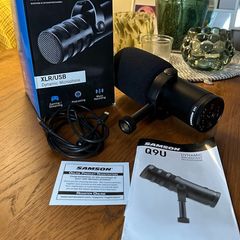 Samson Q9U XLR and USB Dynamic Broadcast Mic. Boxed. Like New