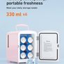 NEW SALE | Mini Fridge 4 Litre, 6 Can Portable AC+DC Power Cooler & Warmer, for Bedrooms, Cars, Offices; Skincare, Makeup, Cosmetics, Food Image 2