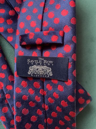 Silk Tie Apple Motif