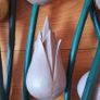 Large Size Vintage Handmade Wooden Flowers x12 Pieces Image 5