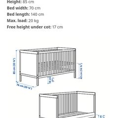 Grey IKEA Cot |Collection Only