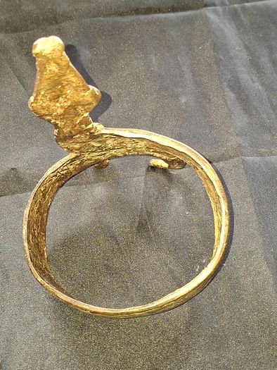 Rare Bronze Genuine Antique Arm Bracelet, Protectors of Family and Culture, Snakes are ambivalent, representing both day, light, good, but also symbolizing the Forces of Darkness, Evil, and Witchcraft Sorcery.