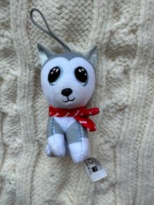 McDonalds Christmas TY Beanie Boo Plush Hailey The Husky Used Please Look at the pictures