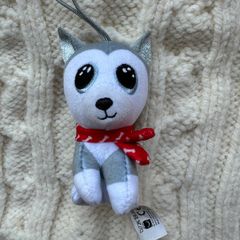 McDonalds Christmas TY Beanie Boo Plush Hailey The Husky Used Please Look at the pictures