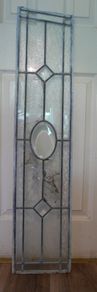 Antique Stunning Leaded Stained Glass Window Art  40,5" x 9"