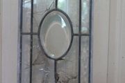 Antique Stunning Leaded Stained Glass Window Art  40,5" x 9"