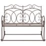 Garden Bench 104 cm Iron Antique Brown Image 3