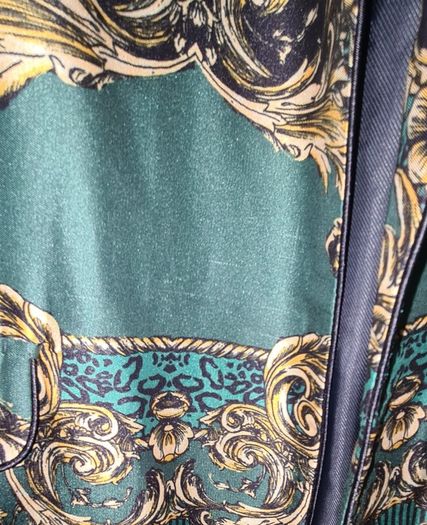 River Island Green & Black Silk Blazer Size 16