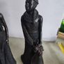 Set of 2 Maasai figure of African figures male with drume and lady Image 9