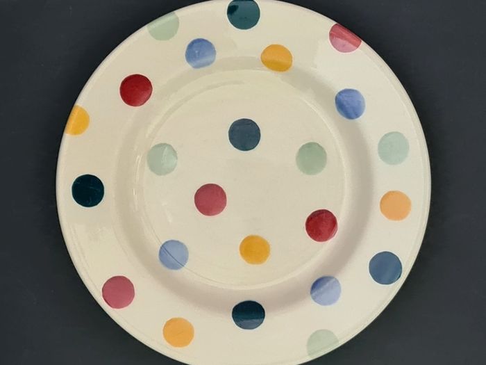 Set of 3 Emma Bridgewater Polka Dot Side Plates 17cm Vintage: two 2006, one 2007