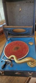 Vintage wind up record player