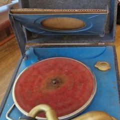 Vintage wind up record player