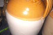 Antique Stoneware Flagon or 1 Gallon Jug, likely dating from the 19th or early 20th century