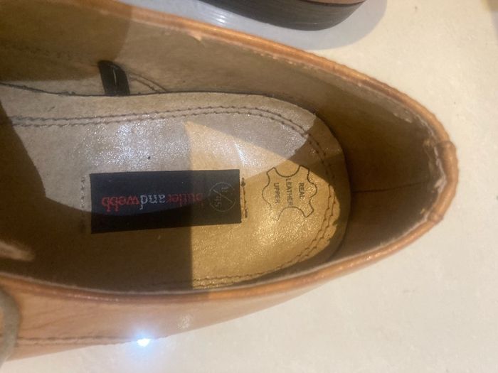 Mens Tan Leather Shoes (Vintage Style)