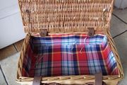 Small Suitcase Style Wicker Display Basket