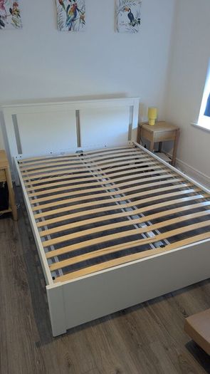 IKEA King Bed Frame and Slatted Base