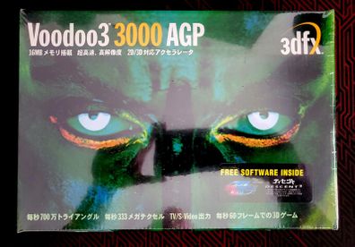 3dfx Voodoo 3 3000 AGP Japanese Minibox New Sealed 1999