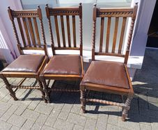 6 oak antique chairs